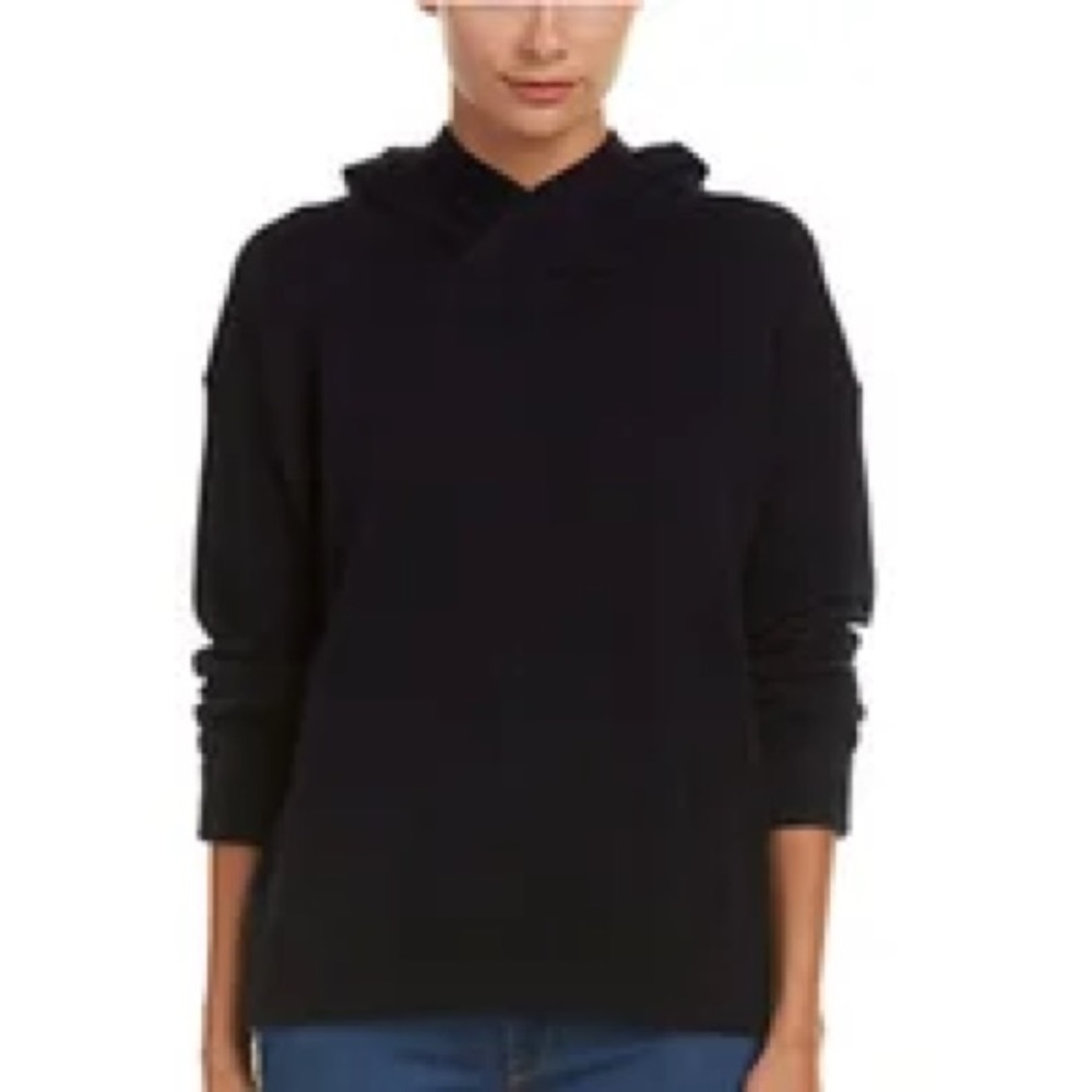 Navy blue, cashmere hooded sweatshirt from Vince